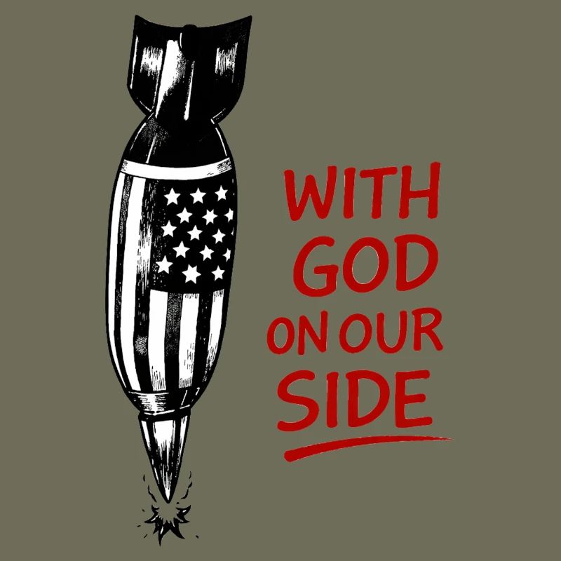 Torch with flag pattern