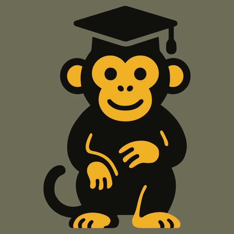 Graduation Monkey Icon Tee
