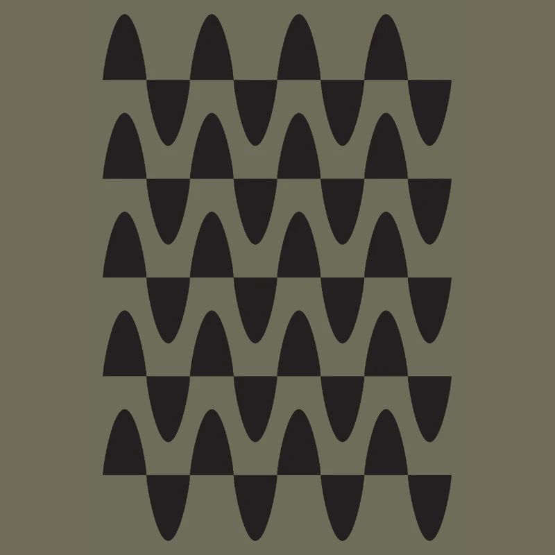 Midnight Wave Grid Pattern