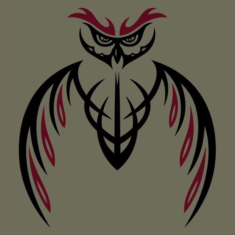 Tribal Eule, tattoo owl