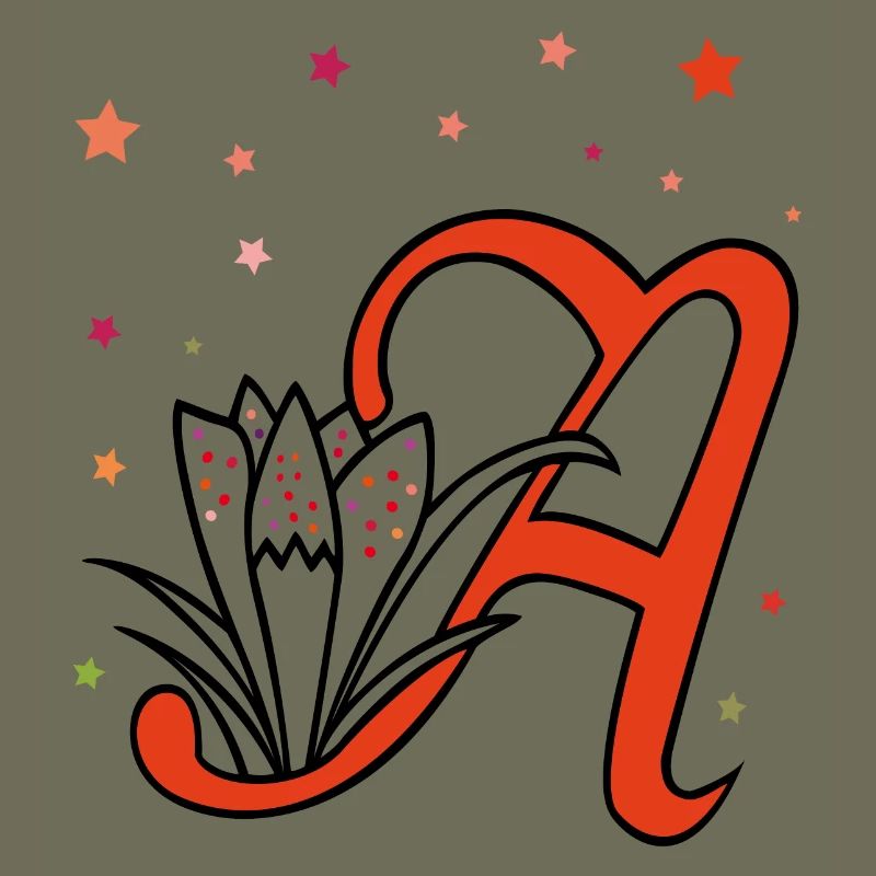 Buchstabe, Initiale, Blume
