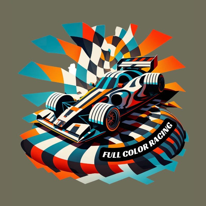 Full Color Racing Car Artwork