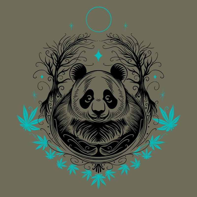 Panda Panda Bear Tattoo with Bamboo