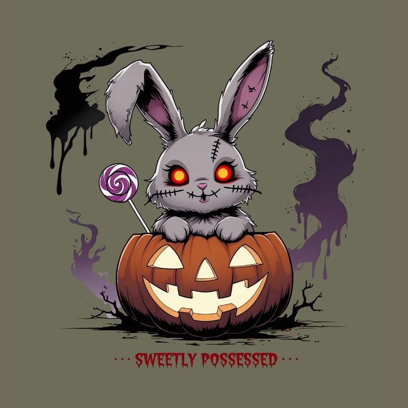 Obsessionnellement sucré – lapin effrayant dans la citrouille