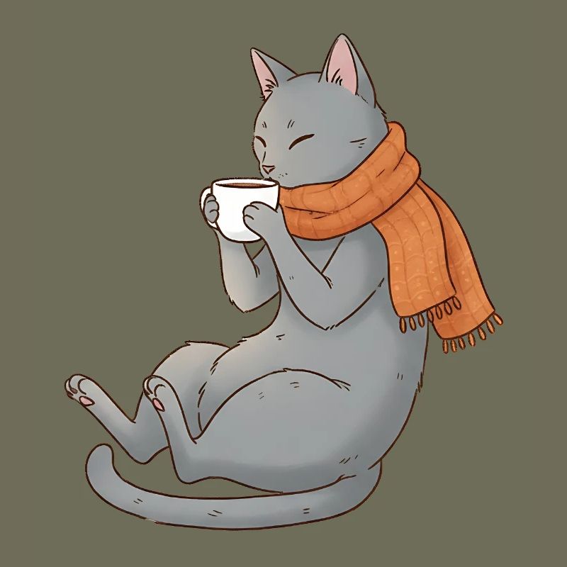 Chat de café