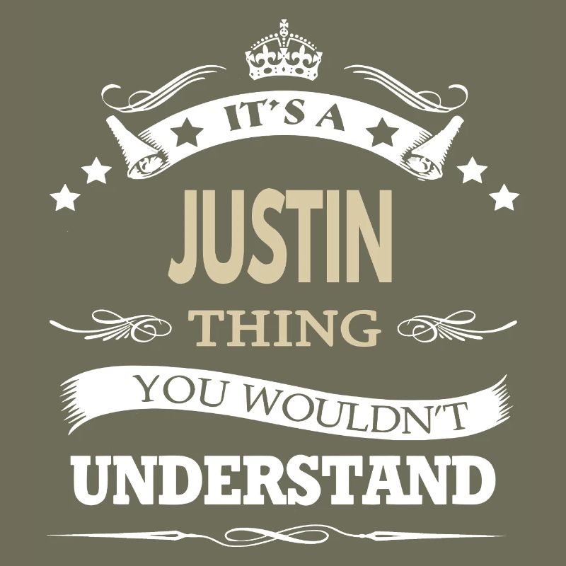 Justin Name Es ist eine Justin Thing Custom Geschenkdeckel