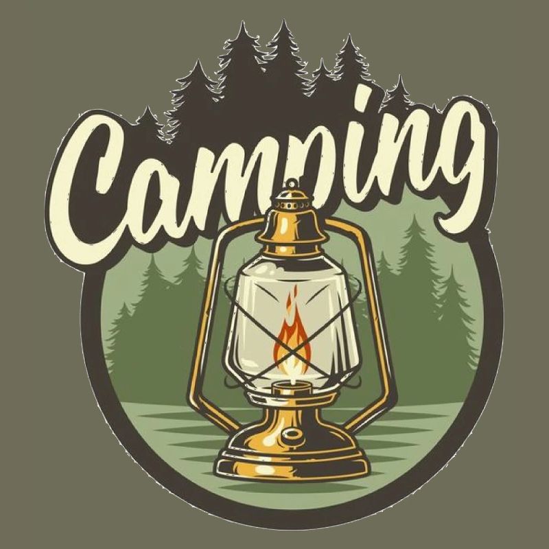 Campinglaterne im Wald