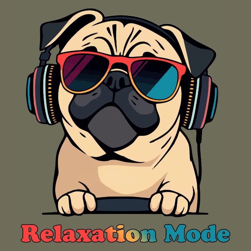 Entspannungs-Pug DJ-Modus