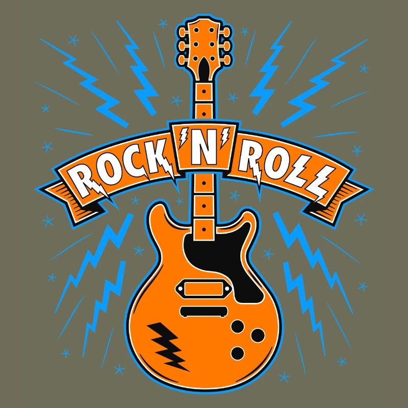 Rock'N'Roll Banner with Guitar