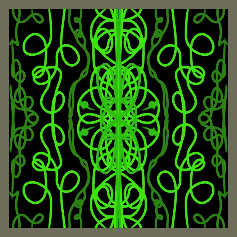 Green symmetrical pattern