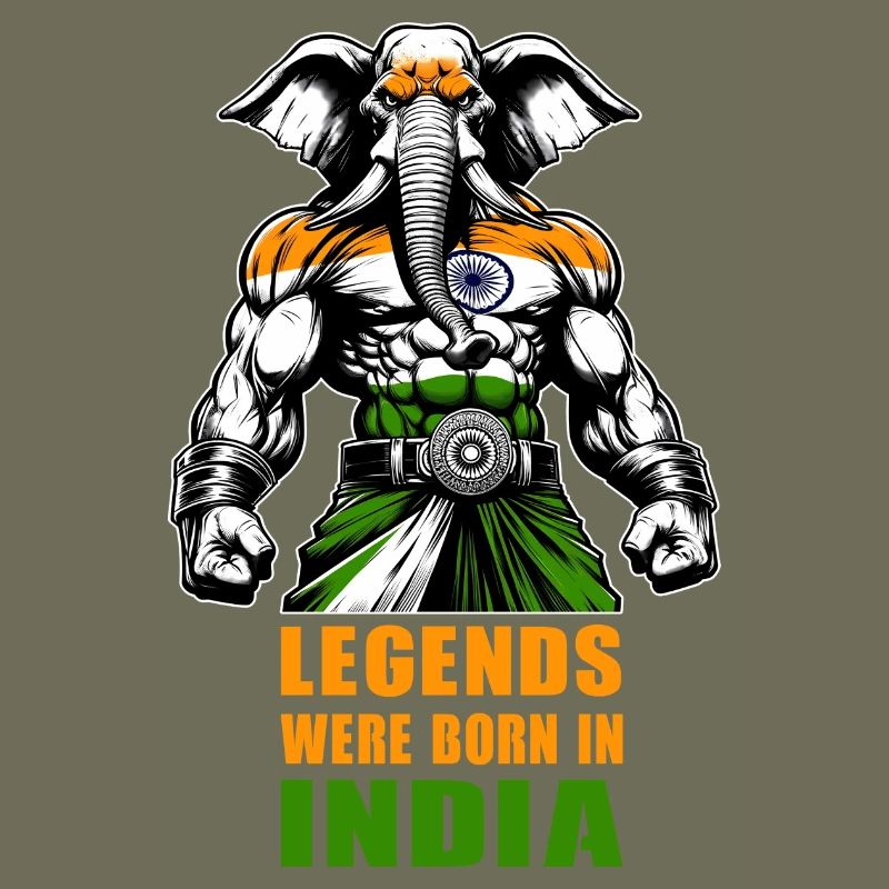 Motif de légendes d'éléphants d'Inde