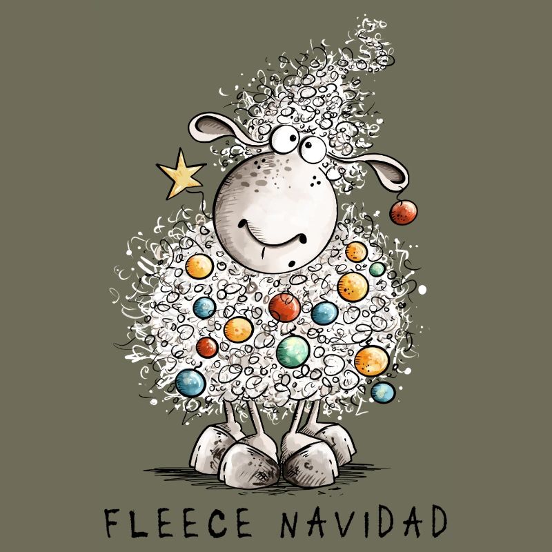 Fleece Navidad Weihnachtsschaf Cartoon Schaf