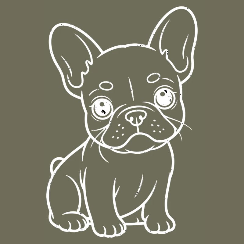 French Bulldog Line Drawing