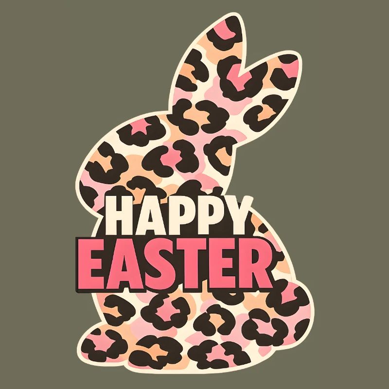 Happy Easter Easter Bunny Leopard