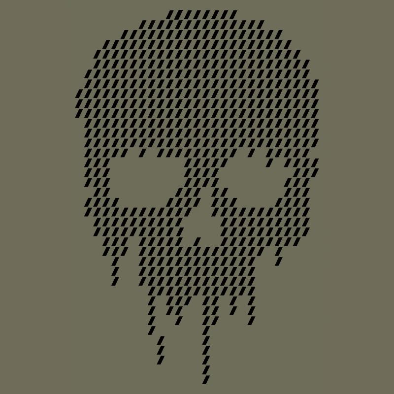 Design graphique de crânes pixelisés