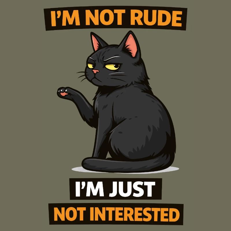 Attitude de chat pas intéressé