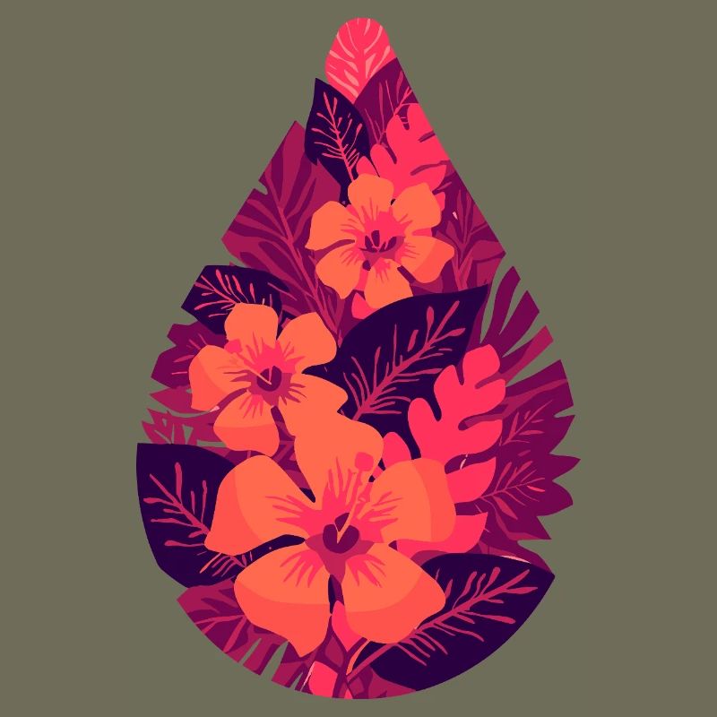 Feuilles de feu de la flore