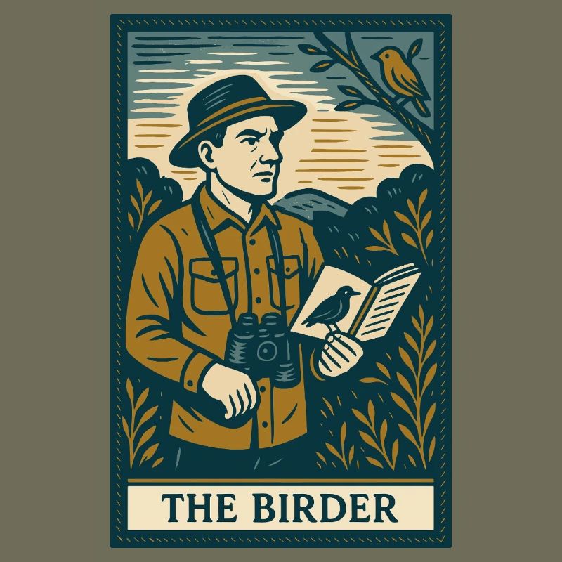 The Birdwatcher Illustration