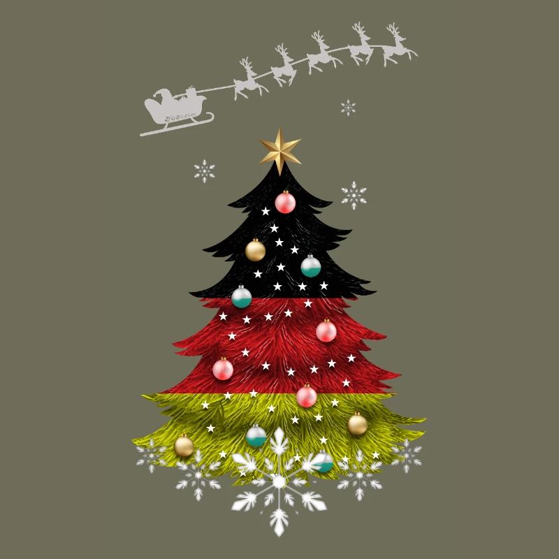 Christmas tree with Germany flag