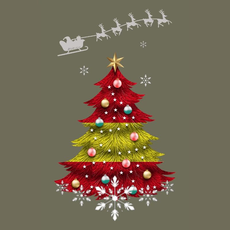 Weihnachtsbaum mit Spanien-Flagge