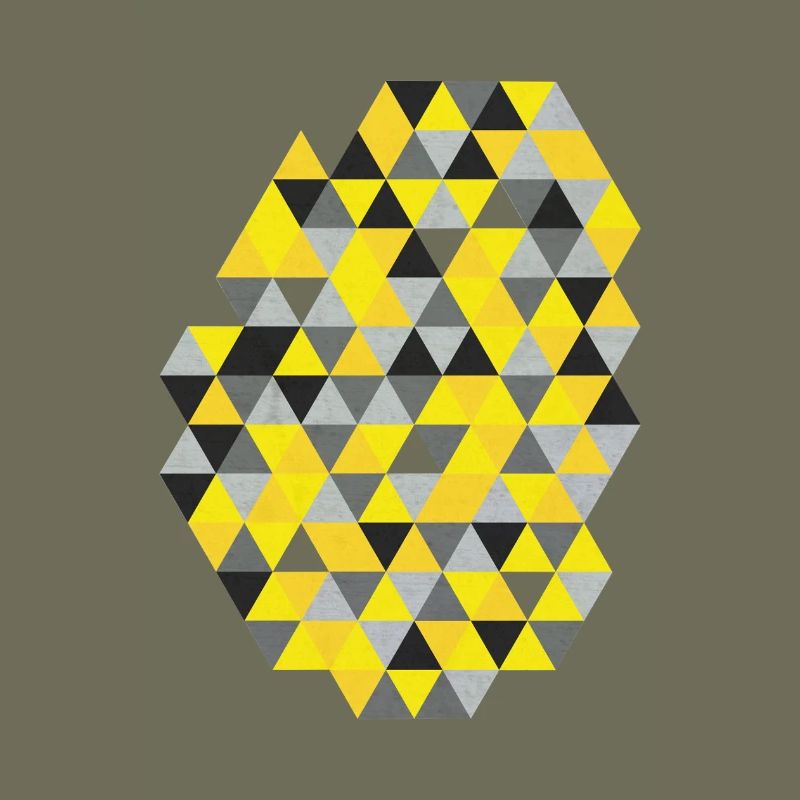 Geometric triangle pattern Sunny Yellow