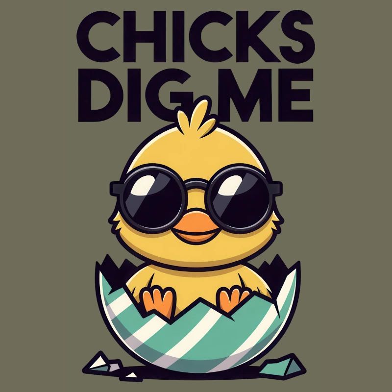 Chicks Dig Me Funny Duck Egg Design