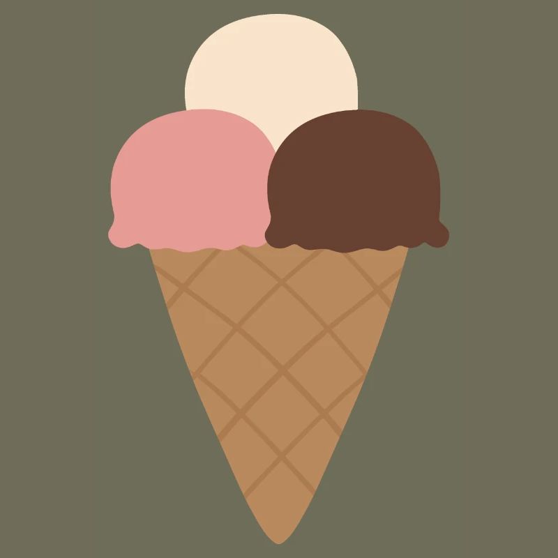 Cornet de crème Triple Scoop