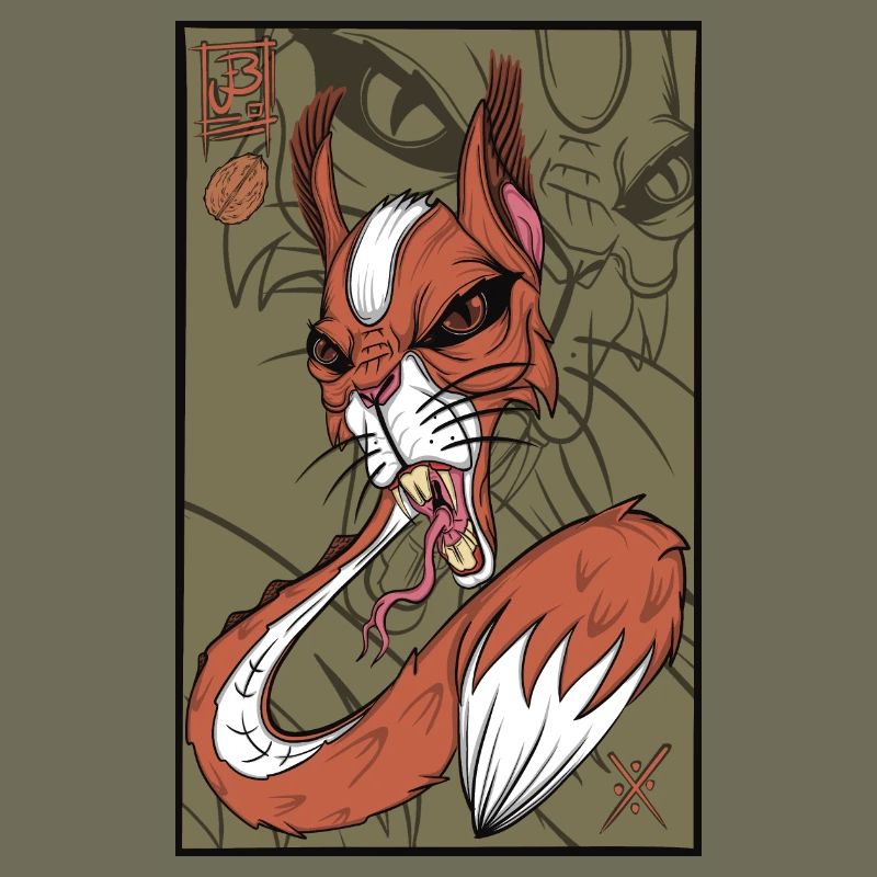 Foxy snake squirrel