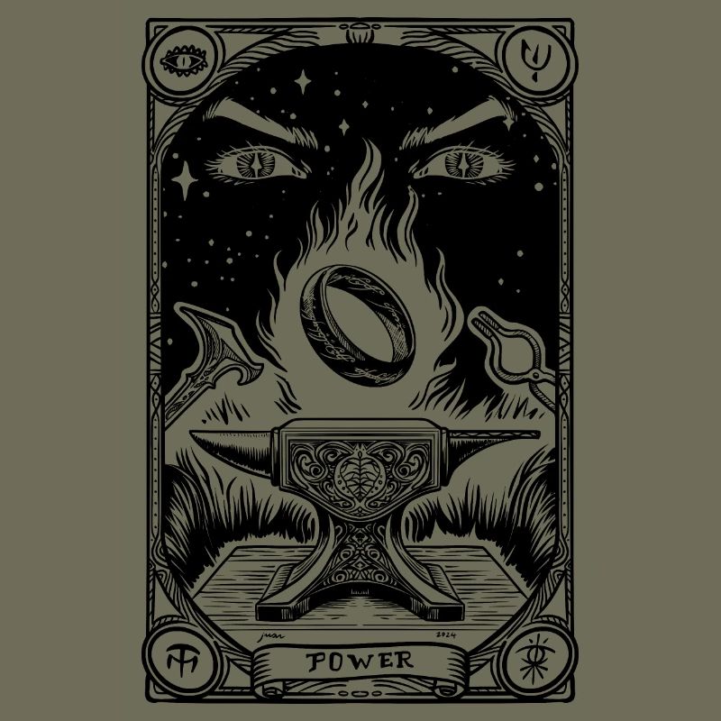 Ein Ring Tarot schwarz