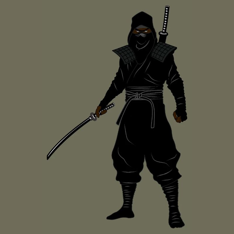 Position de combat ninja à deux bras