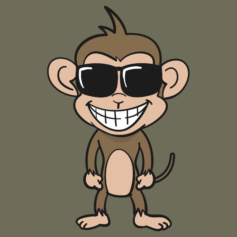 Cooler Affe mit Sonnenbrille