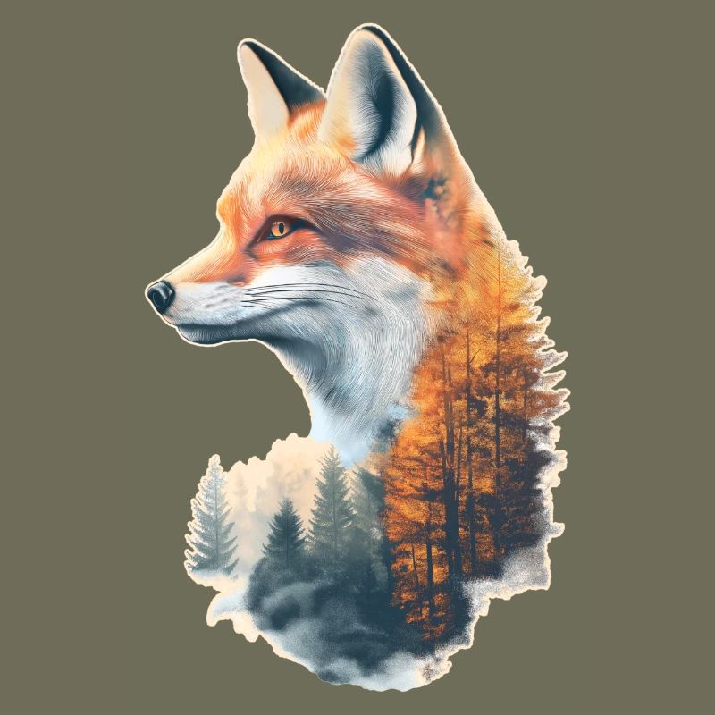 Fuchs im Herbstwald