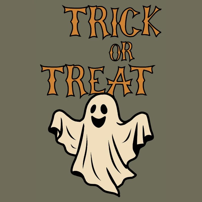 Trick oder Treat Geister Halloween Retro