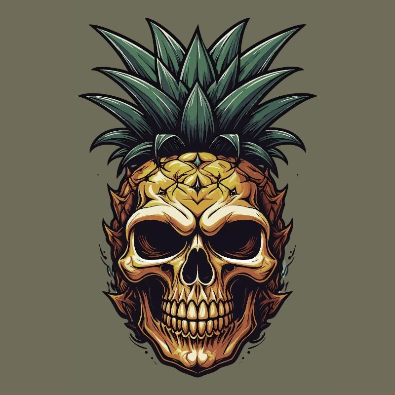 Tropical Pineapple Skull