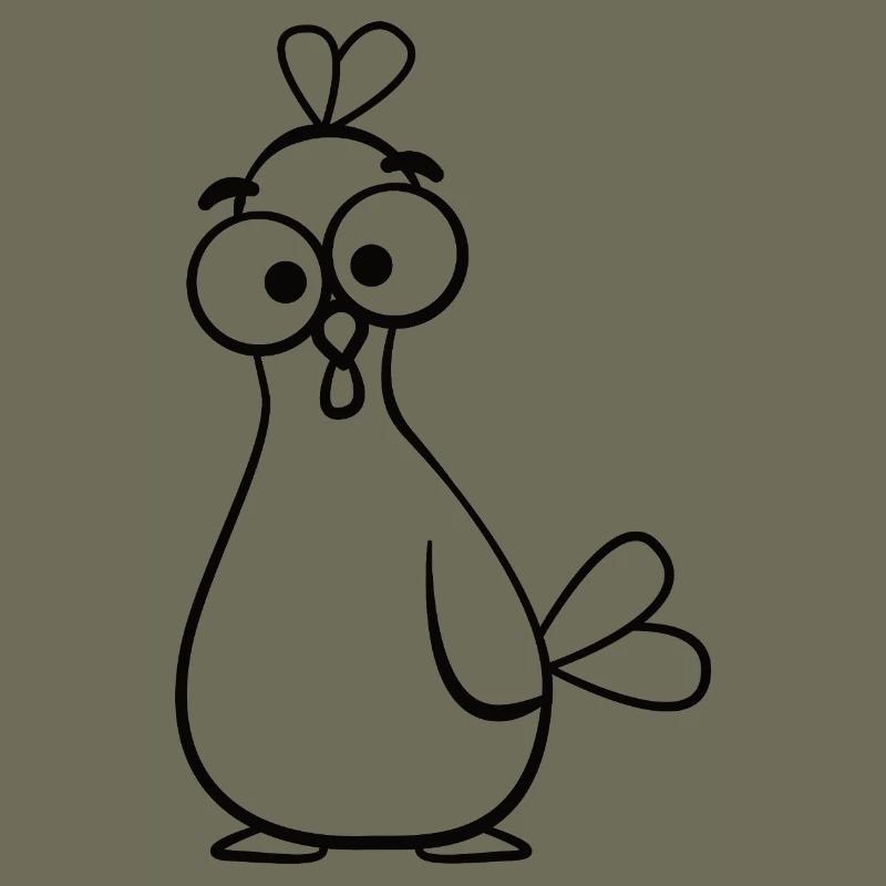 Illustration de poulet de dessin animé Odd
