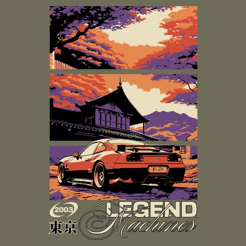 Sunset Skyline Triptych Car Legend
