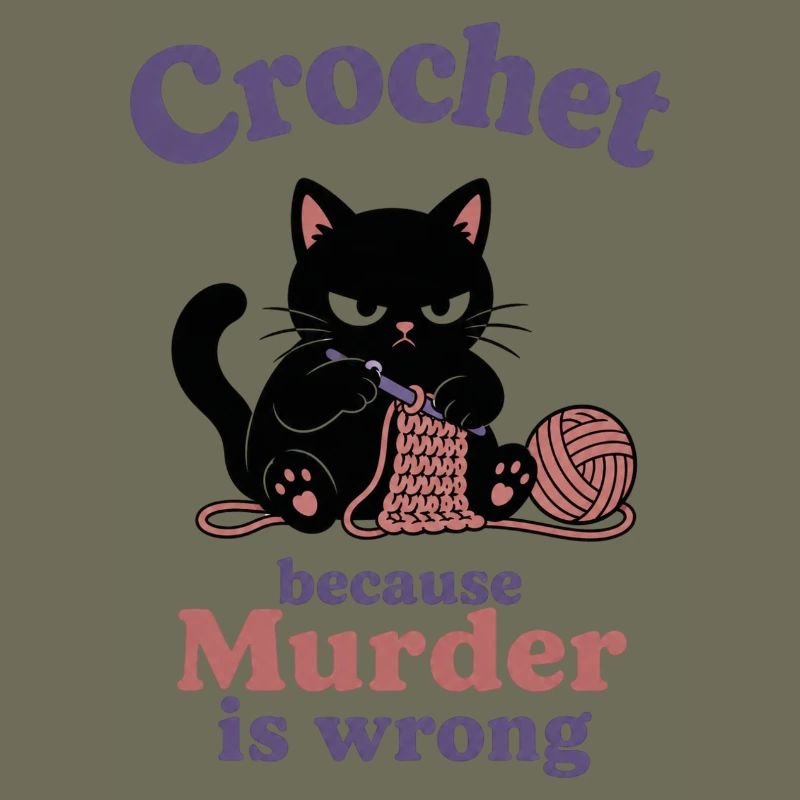 Crochet Cat: Murder Is Wrong