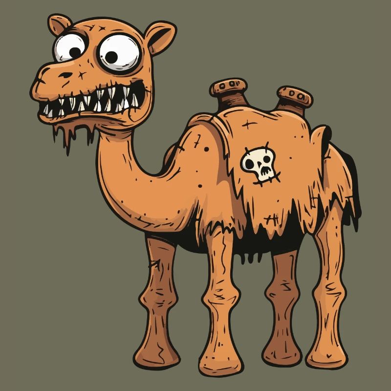 Camel Halloween Comic Funny