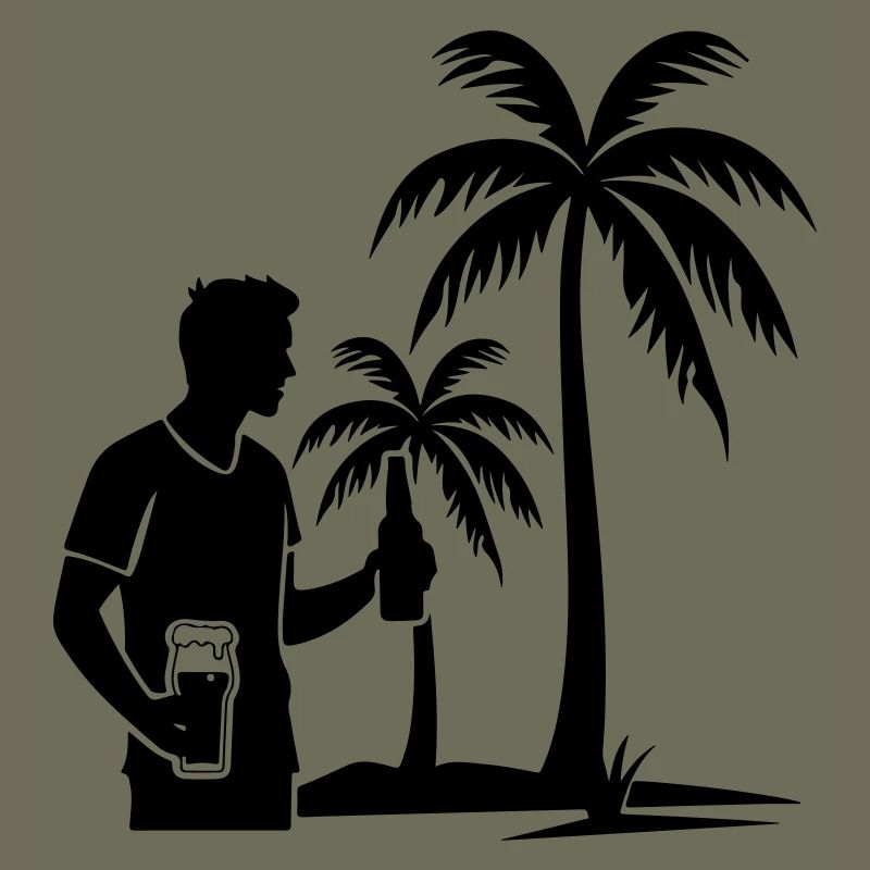 Palm Trees Vacationer Island Icon