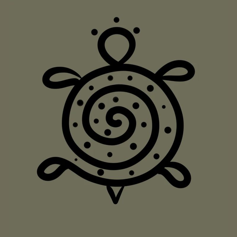 Schwarzes Schildkrötensymbol
