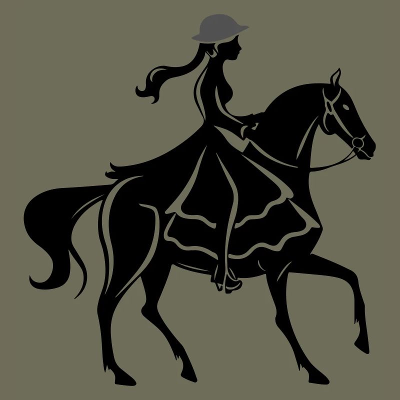 Mädchen Pferd Reiten