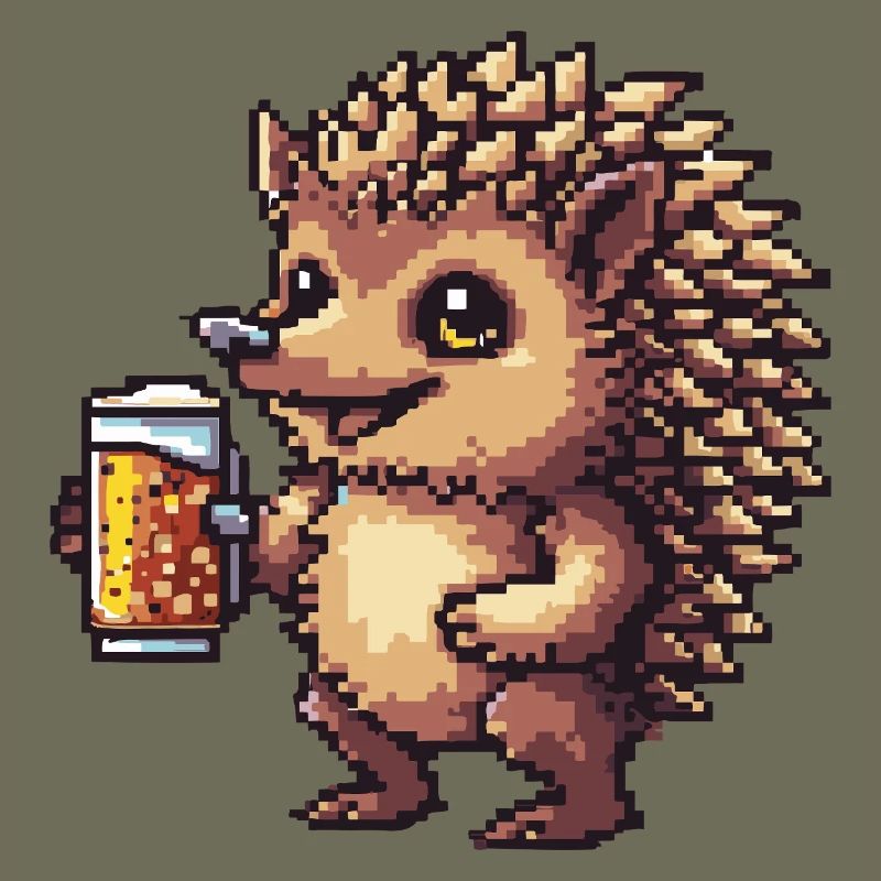Igel Pixel Bier