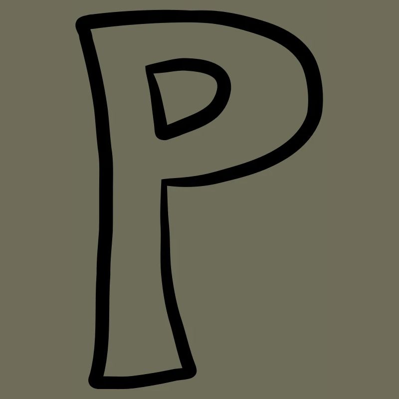 Buchstabe P Comic Cartoon