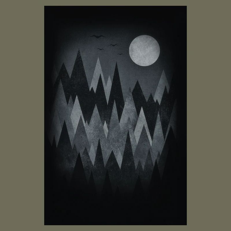 Scary Forest Art (Abstract triangles) Phone Case