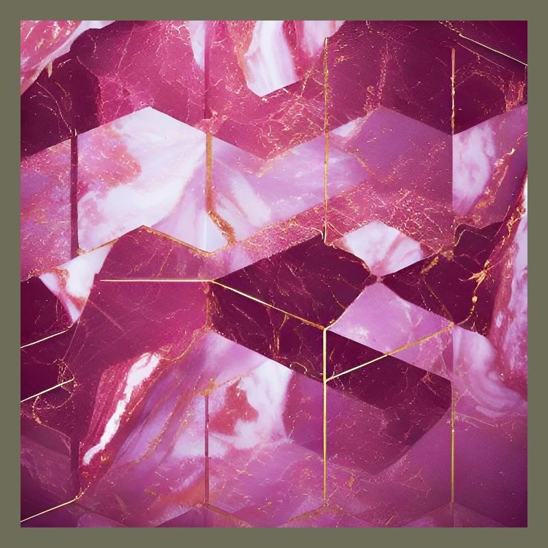 Pink Gold Marble Texture Geometric