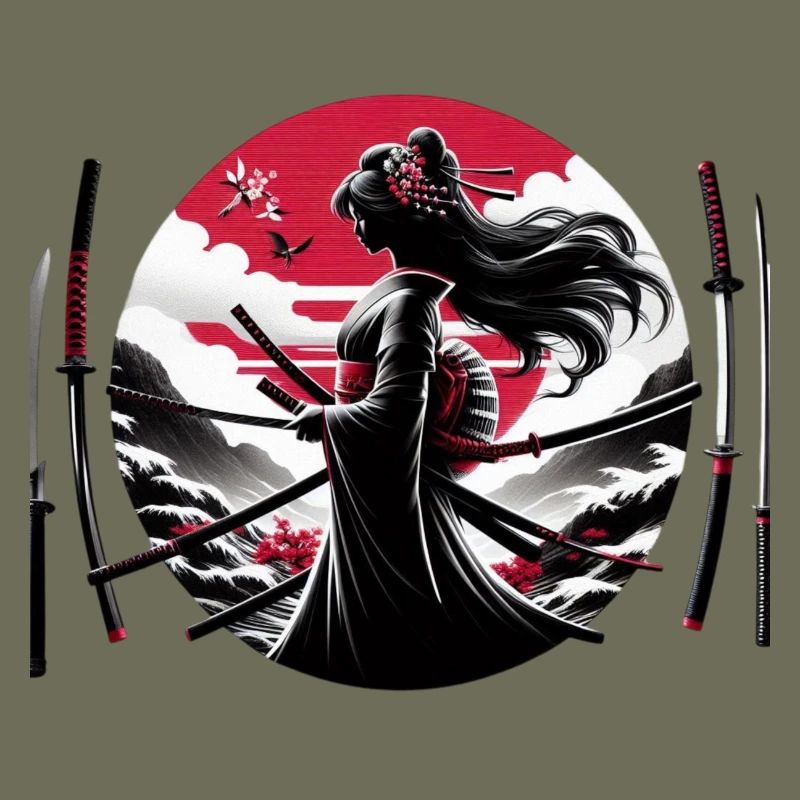 Samurai Mädchen Katana