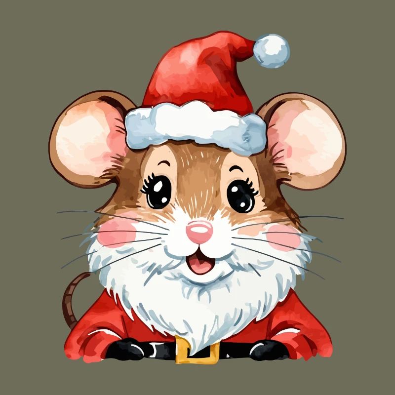 Mouse Christmas Drawing