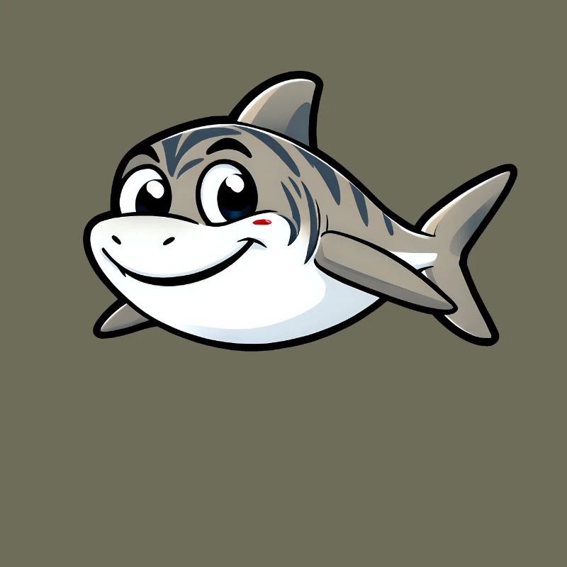 Requin de dessin animé joyeux