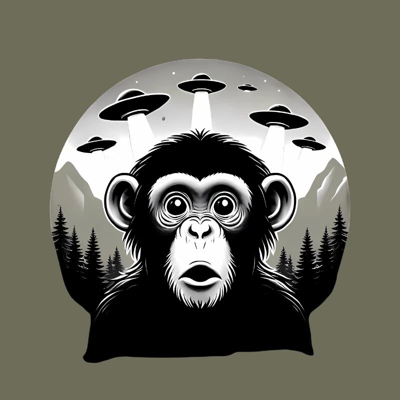 Monkey with UFO