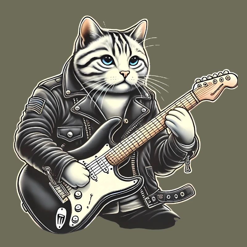 Cat Playing Guitar